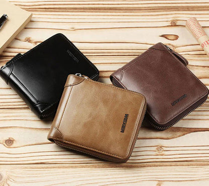 PU Leather Short Wallet for Men